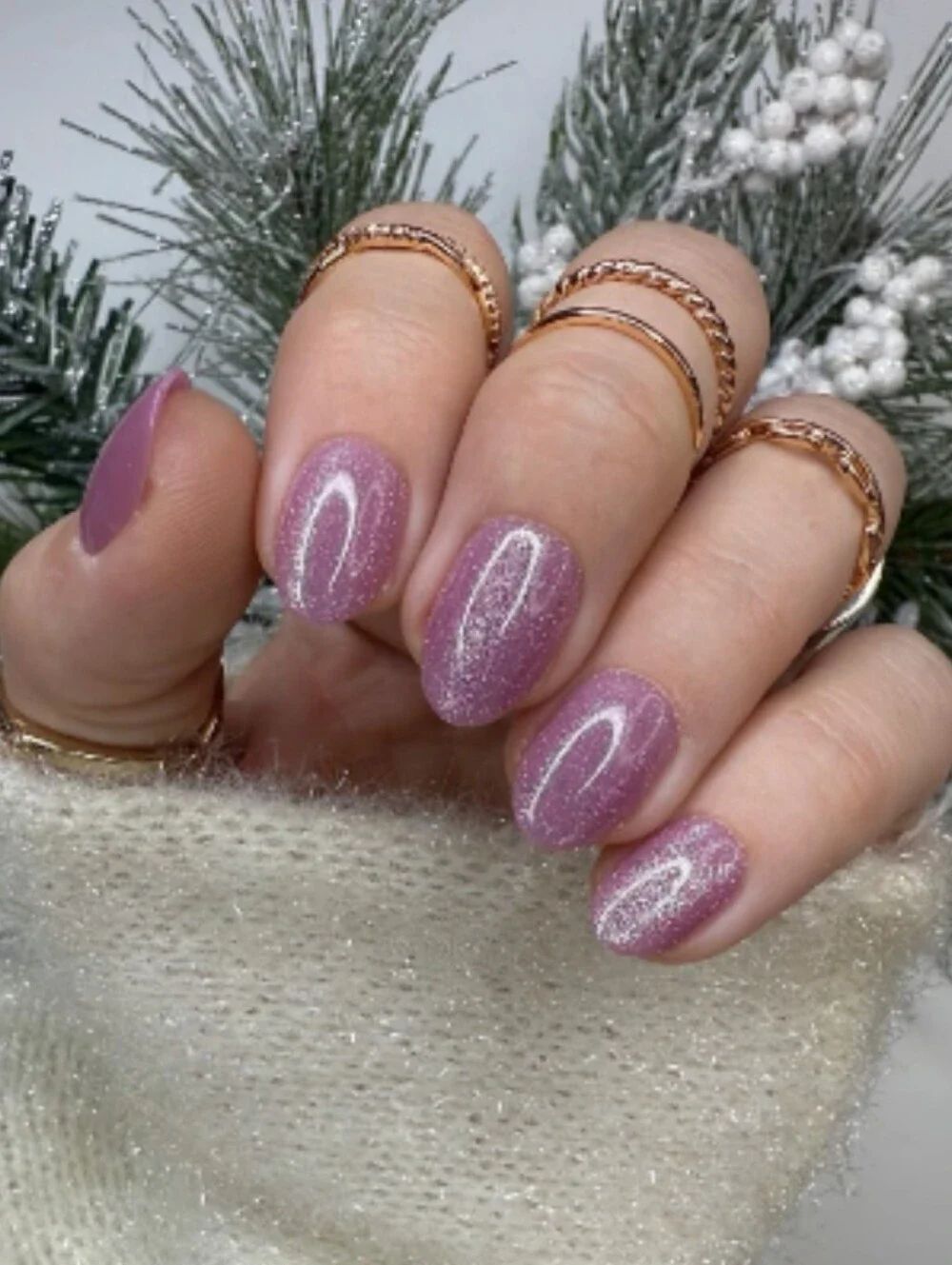 Red Aspen Nail Dash-Santa’s Squad:Prancer(Short Almond)
